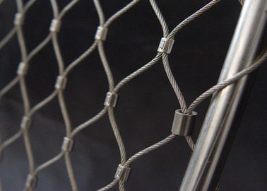 1.6mm Thickness Balustrade Wire Mesh Ferrule Cable Mesh With SGS Certification